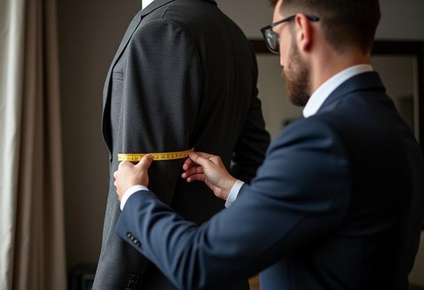 Diagram showing bespoke suit construction